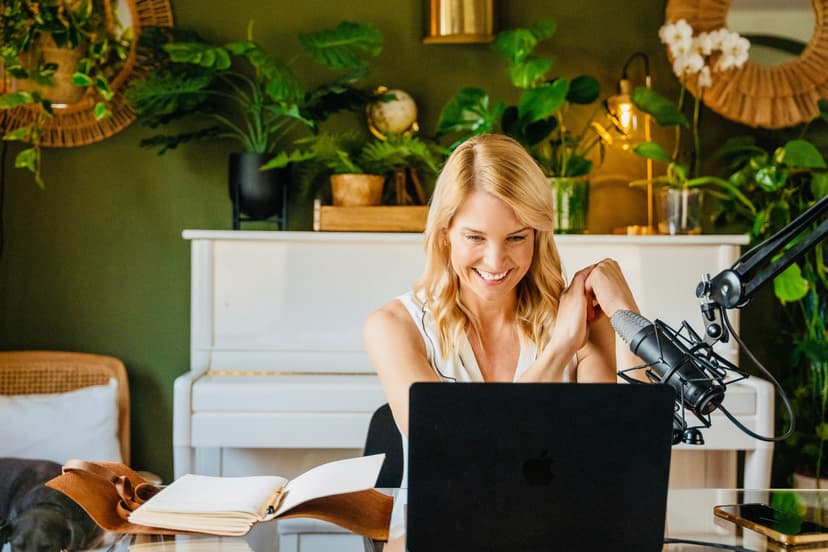 Woman at laptop during coaching session