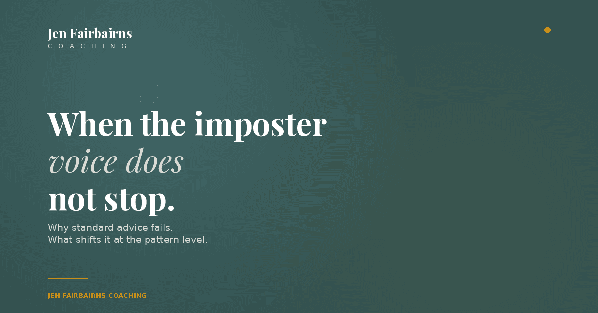 Can Executive Coaching Help With Imposter Syndrome?